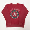 Festive Embroidered Christmas Fleece Sweatshirt