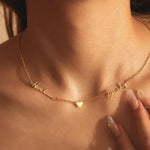 Personalized Couple Names Heart Necklace