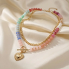Layered Beaded Heart Choker
