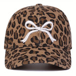 Leopard Bow Baseball Cap