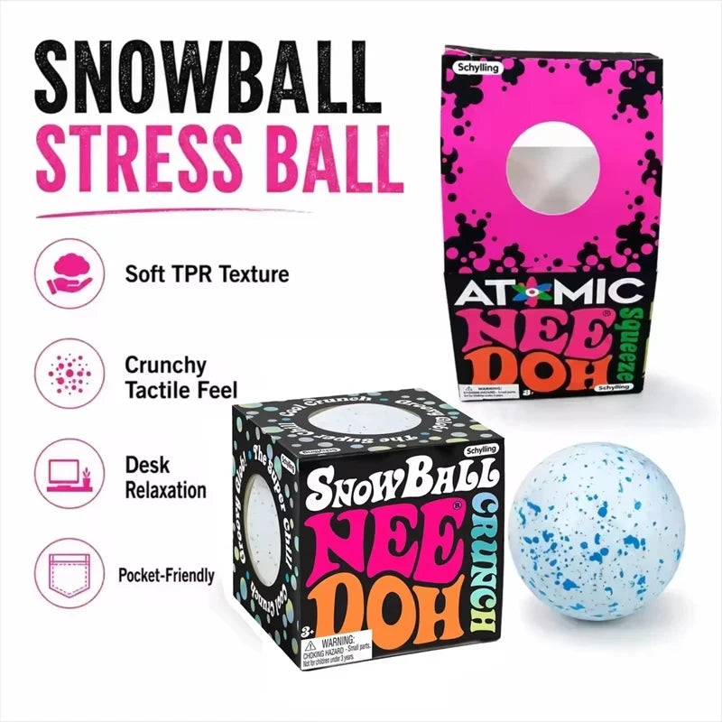 NeeDoh Snow Ball Crunch Squishy Fidget