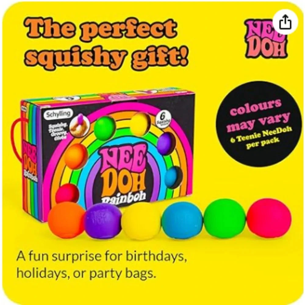 Rainbow Teenie Nee Doh Stress Ball Set