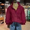 Embroidered Floral Puff Sleeve Blouse