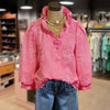 Embroidered Floral Puff Sleeve Blouse