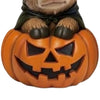 Wooden Fall Pumpkin Cow Figurine