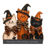 Retro Wooden Halloween Decor Set