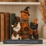 Retro Wooden Halloween Decor Set