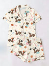Sausage Dog Print Pajama Set