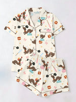 Sausage Dog Print Pajama Set