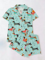 Sausage Dog Print Pajama Set