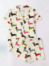 Sausage Dog Print Pajama Set