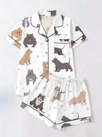 Sausage Dog Print Pajama Set