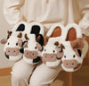 Plush Cow Indoor Slippers