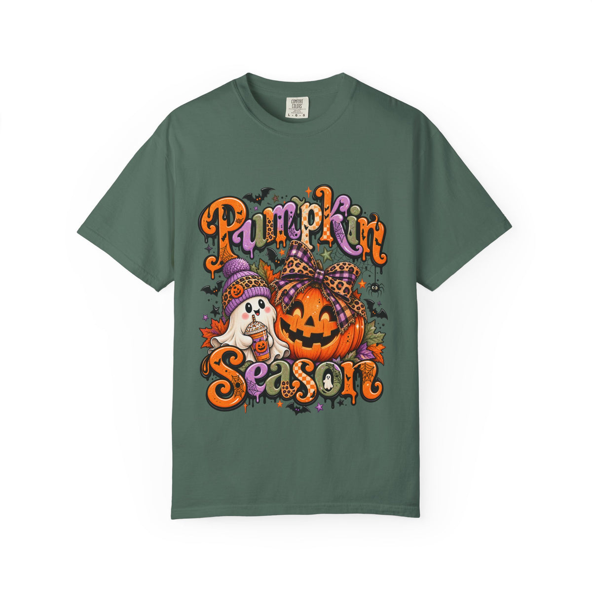 Pumpkin Season T-Shirt — Halloween Pumpkin & Ghost Fall Tee