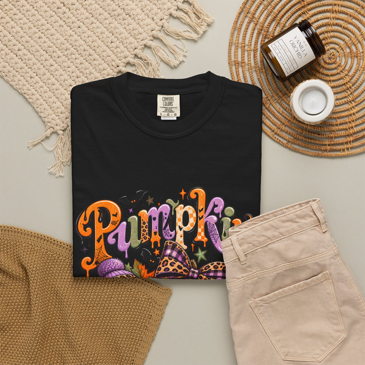 Pumpkin Season T-Shirt — Halloween Pumpkin & Ghost Fall Tee