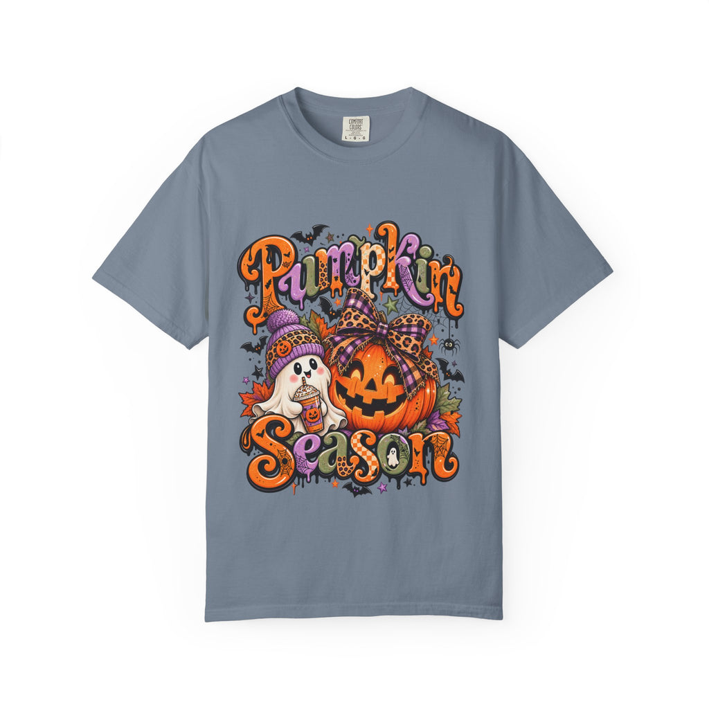 Pumpkin Season T-Shirt — Halloween Pumpkin & Ghost Fall Tee