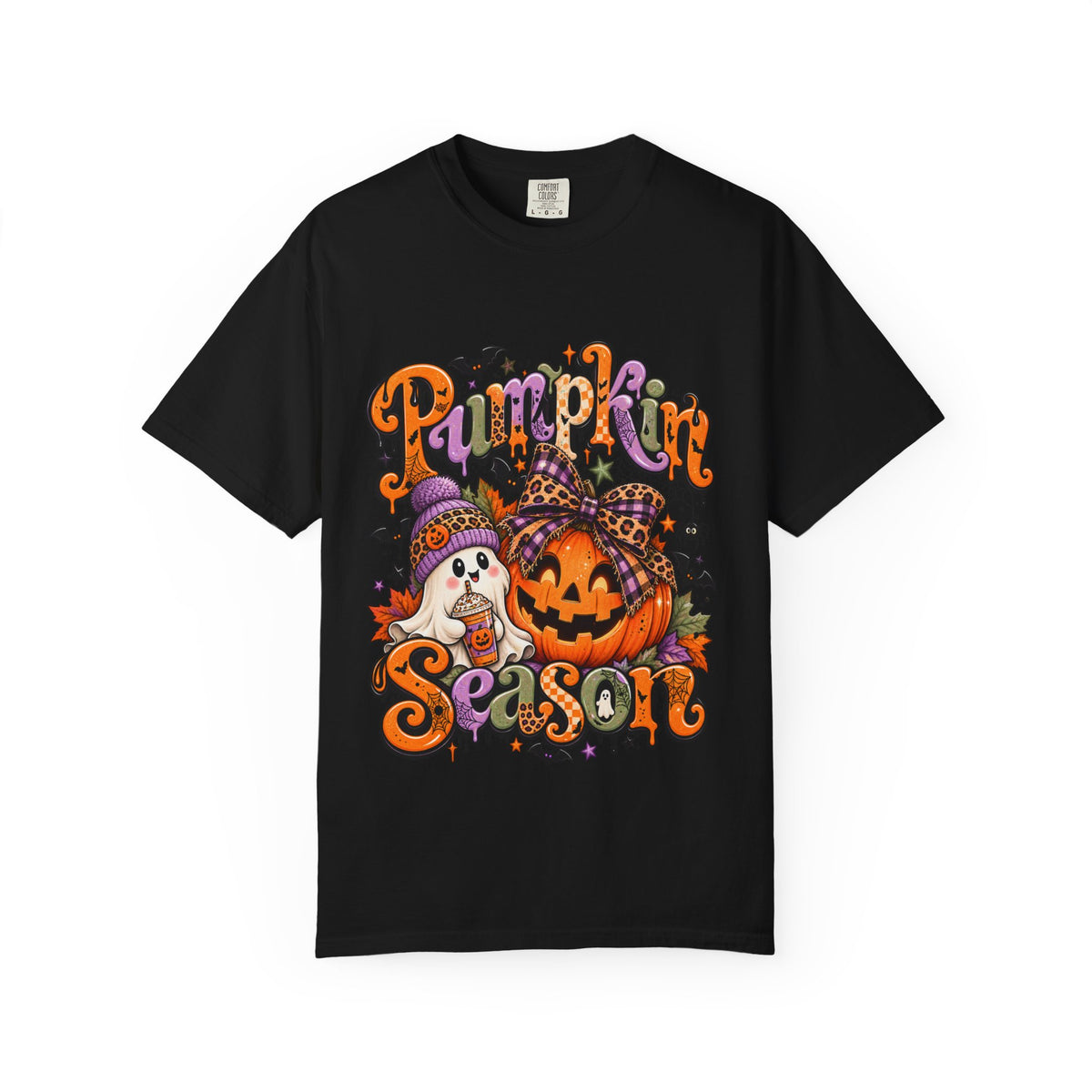 Pumpkin Season T-Shirt — Halloween Pumpkin & Ghost Fall Tee