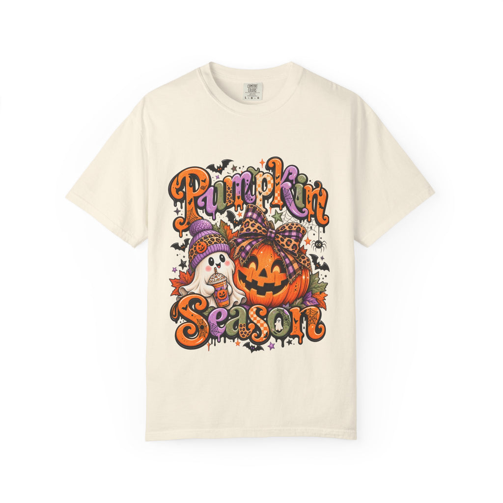 Pumpkin Season T-Shirt — Halloween Pumpkin & Ghost Fall Tee